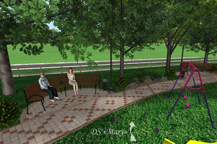 Projekt krajobrazu w parku