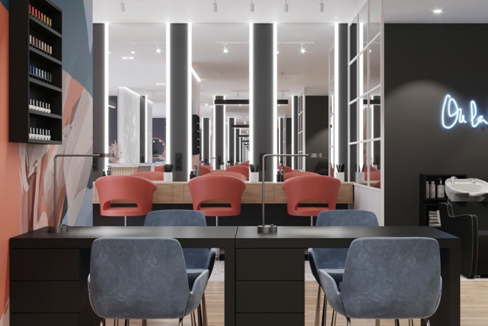 Projekt wnętrza salonu piękności