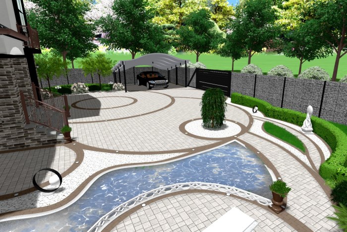 Projekt fontanny w ogrodzie