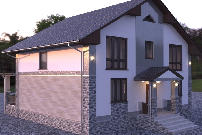 Projekt elewacji domu Polska