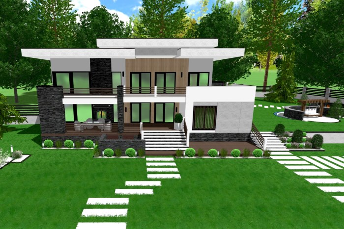 Projekt ogrodu w stylu high-tek